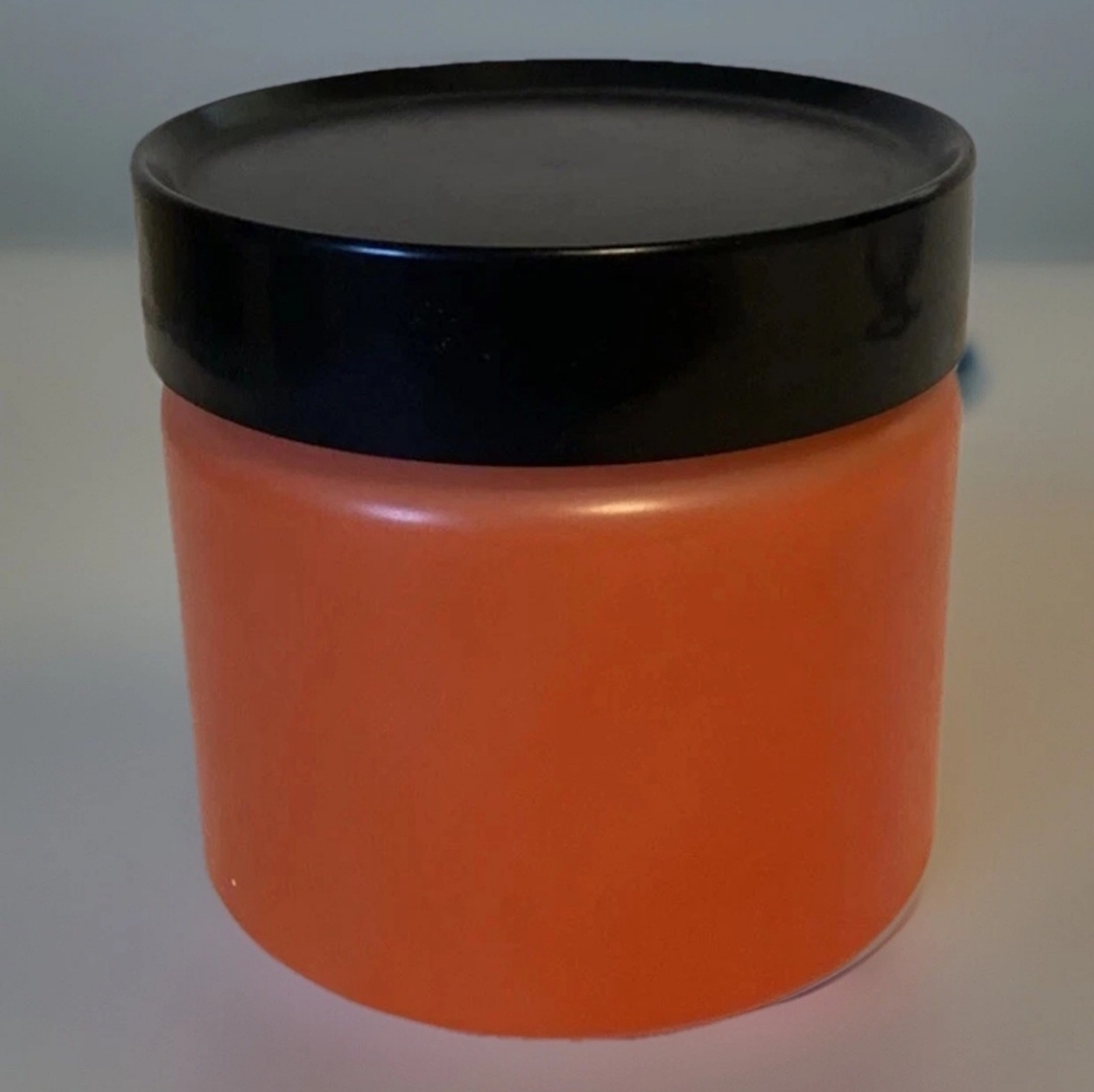 Vintage Fire Anchor Hocking Orange Red Ombre Flame Canister With Lid 5"x5"